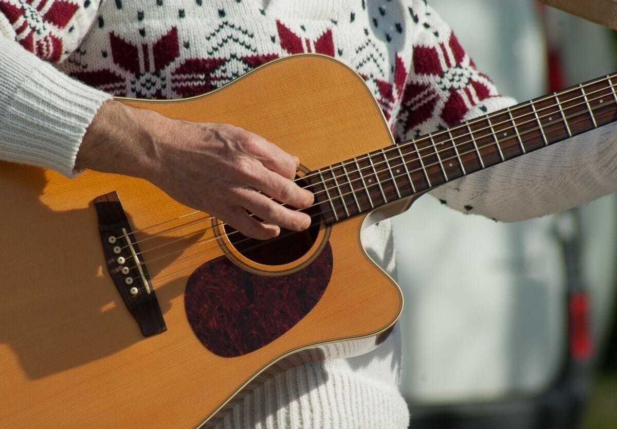 Acoustic and electric guitar