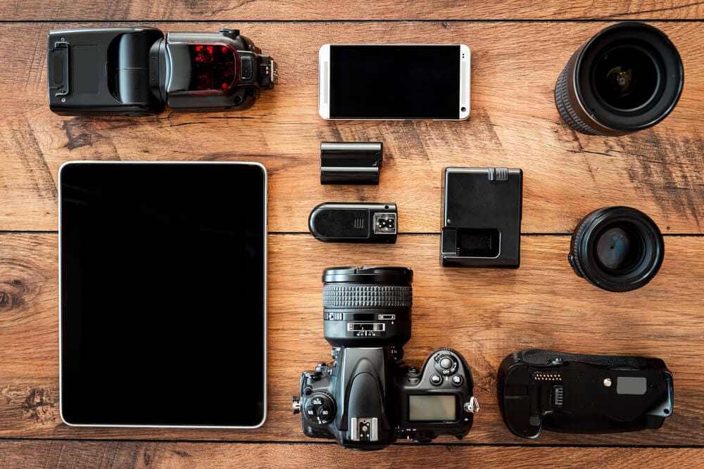 Shooting a music video equipment
